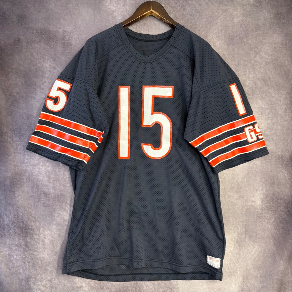 Vintage Wilson Chicago Bears Bobby Hammond 15 Mesh Jersey Navy Blue Size 48 USA